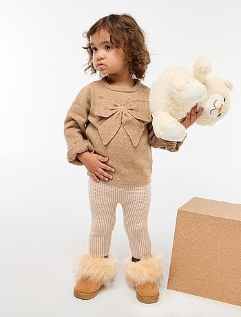 Pull col rond avec nœuds uni