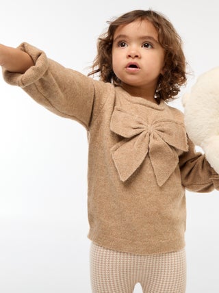 Pull col rond avec nœuds uni