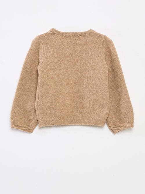 Pull col rond avec nœuds uni - Kiabi