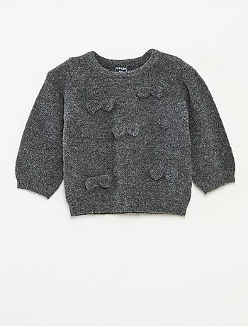 Pull col rond avec nœuds uni