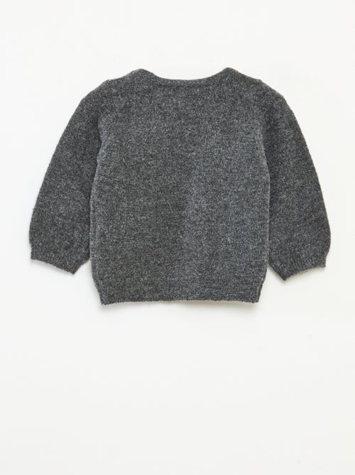 Pull col rond avec nœuds uni - Kiabi