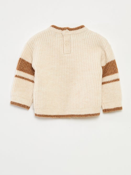 Pull col rond bicolore - Kiabi