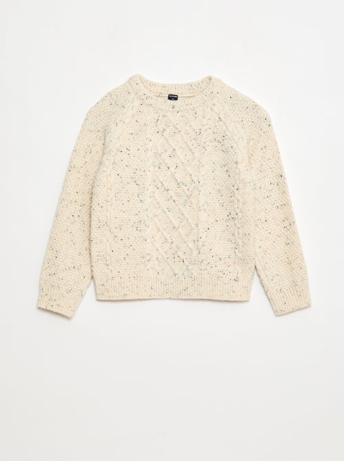 Pull col rond chaud fantaisie - Kiabi