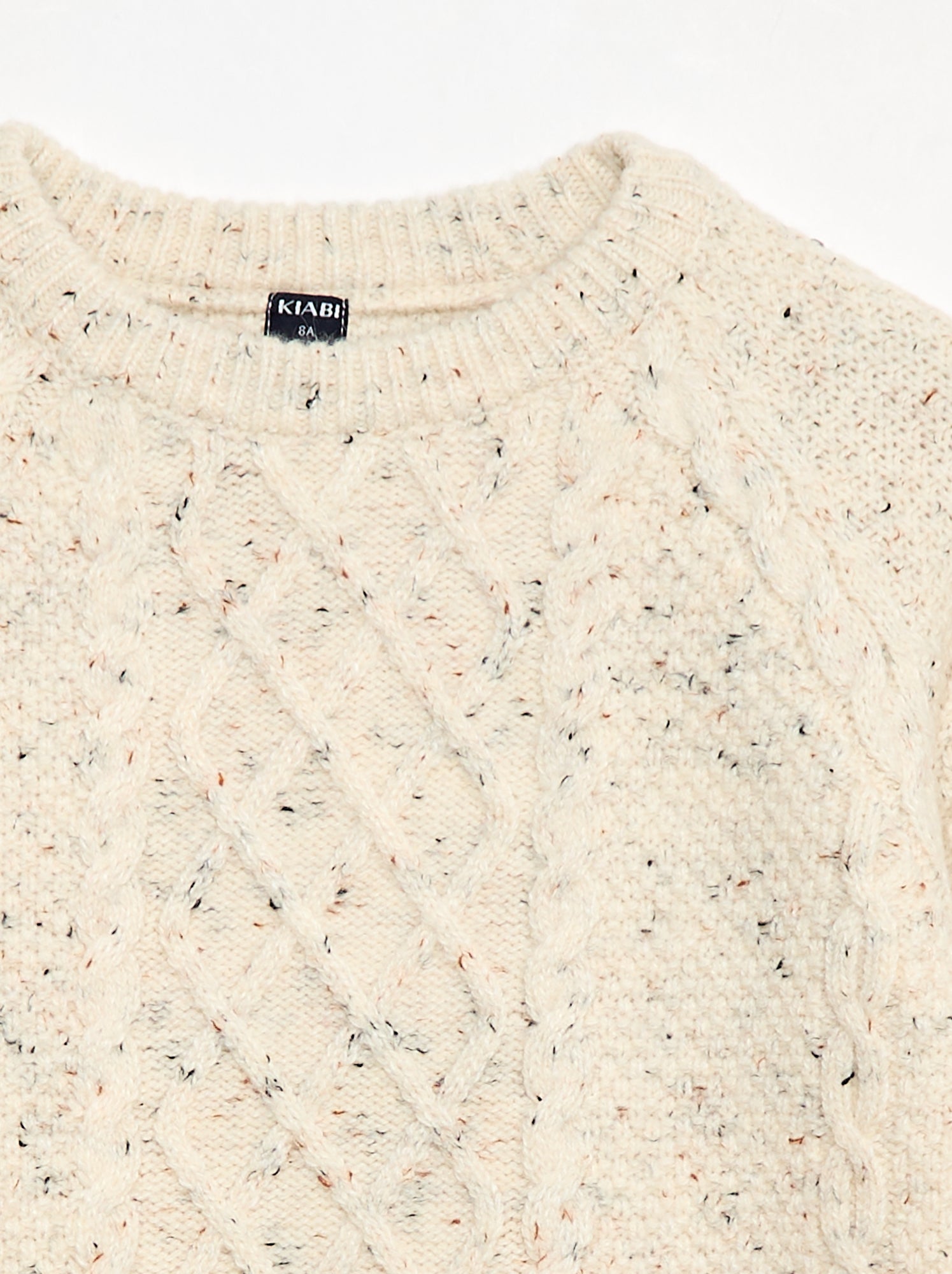 Pull Garçon NEXT Taille 2-3 Ans – Maille épaisse Col Rond Crème/bleu