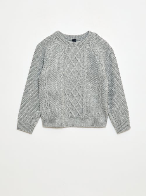 Pull col rond chaud uni - Kiabi