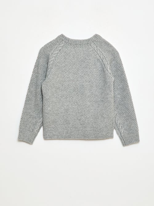 Pull col rond chaud uni - Kiabi