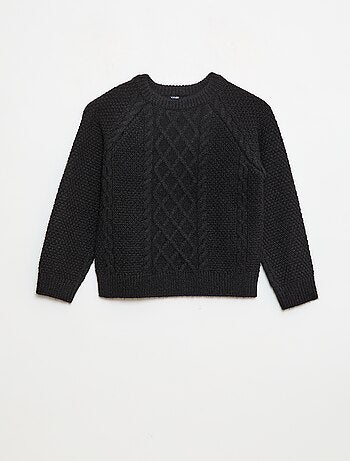 Pull col rond chaud uni