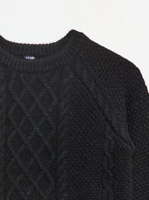 Pull col rond chaud uni - Kiabi
