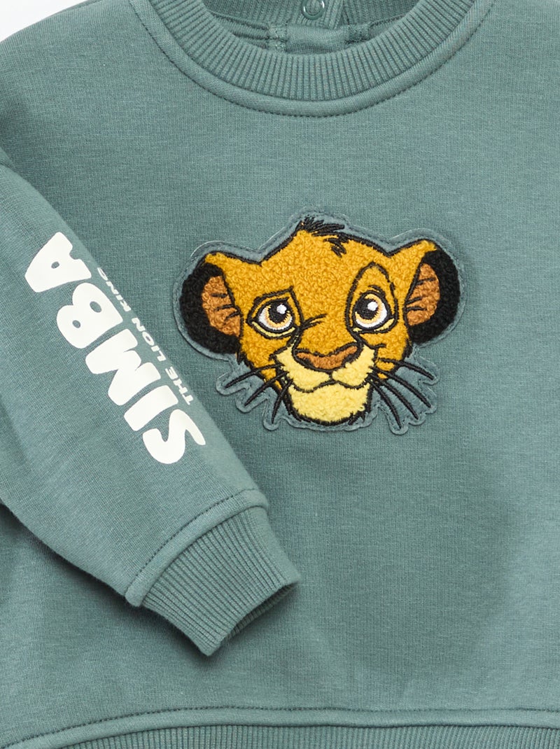Pull col rond 'Disney' 'Roi lion' uni Vert - Kiabi