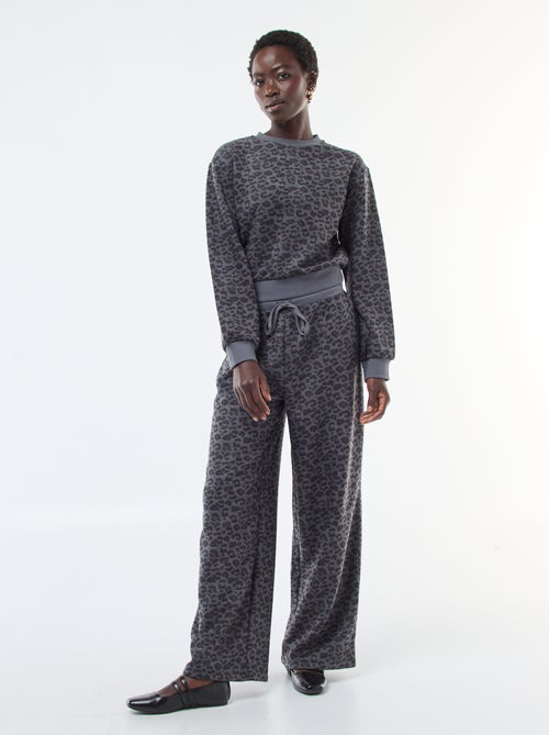 Pull col rond doudou leopard - Kiabi