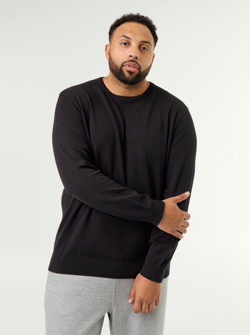 Pull col rond en fine jauge - Kiabi