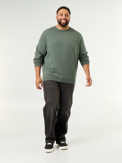 Pull col rond en fine jauge - Kiabi