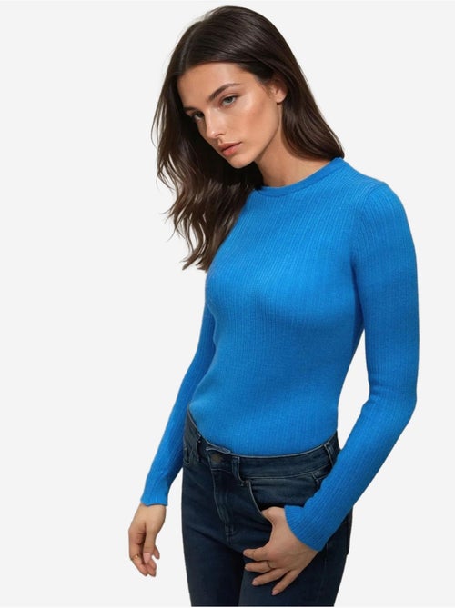 Pull col rond en maille ajustée - Kiabi Pull col rond en maille ajustée - Kiabi