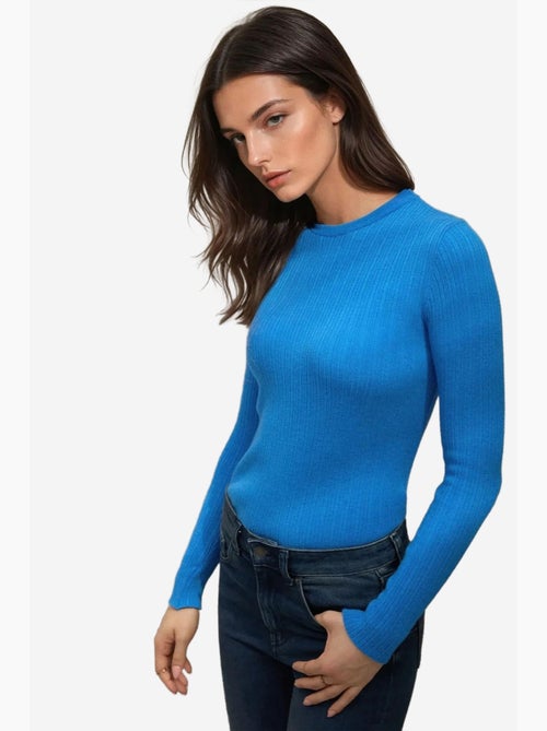 Pull col rond en maille ajustée hiccup - Kiabi Pull col rond en maille ajustée hiccup - Kiabi
