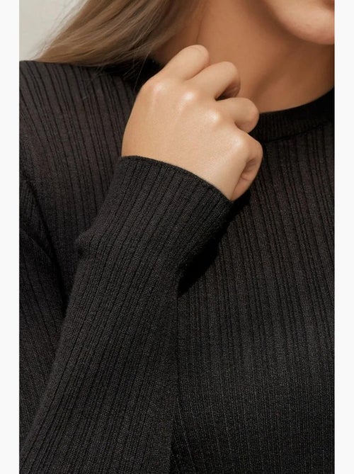 Pull col rond en maille ajustée hiccup - Kiabi Pull col rond en maille ajustée hiccup - Kiabi