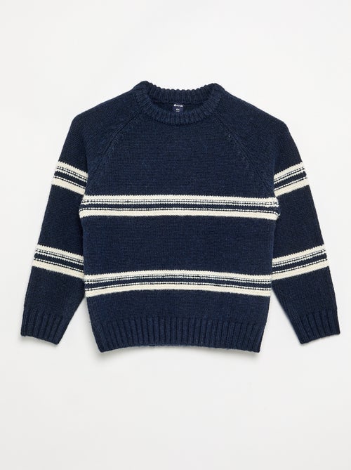 Pull col rond en maille - Kiabi