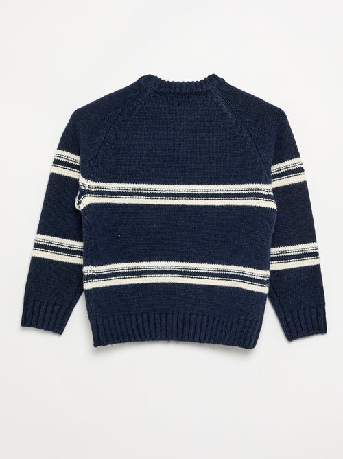 Pull col rond en maille - Kiabi