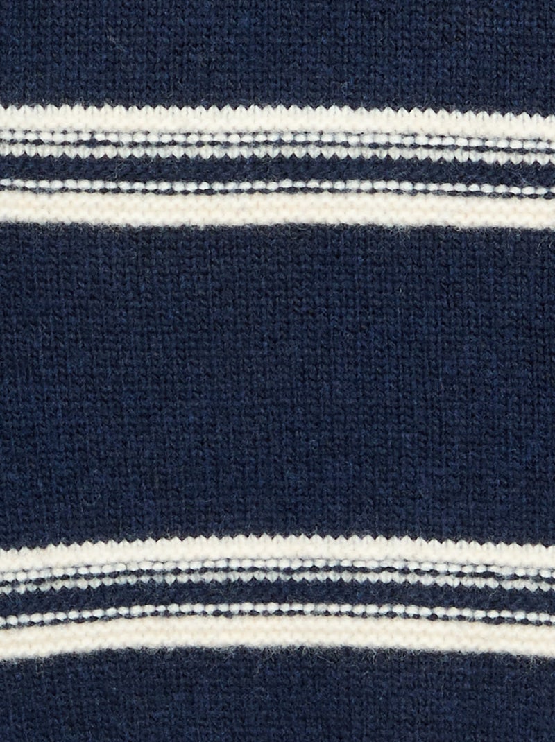 Pull col rond en maille Bleu - Kiabi