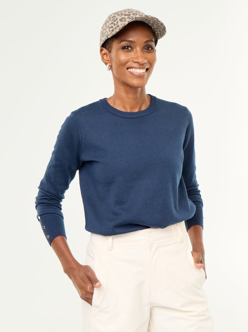 Pull col rond en maille fine jauge - Kiabi Pull col rond en maille fine jauge - Kiabi