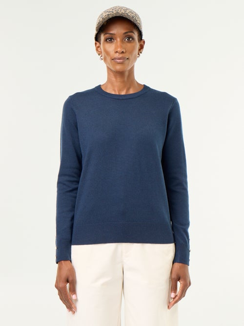 Pull col rond en maille fine jauge - Kiabi Pull col rond en maille fine jauge - Kiabi