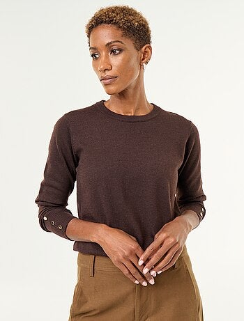 Pull col rond en maille fine jauge