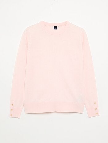 Pull col rond en maille fine jauge