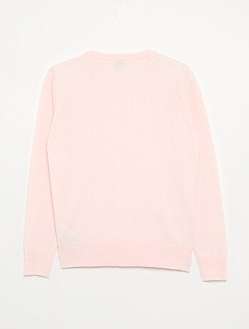 Pull col rond en maille fine jauge