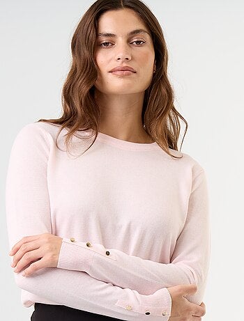 Pull col rond en maille fine jauge