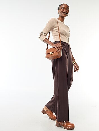 Pull col rond en rib uni