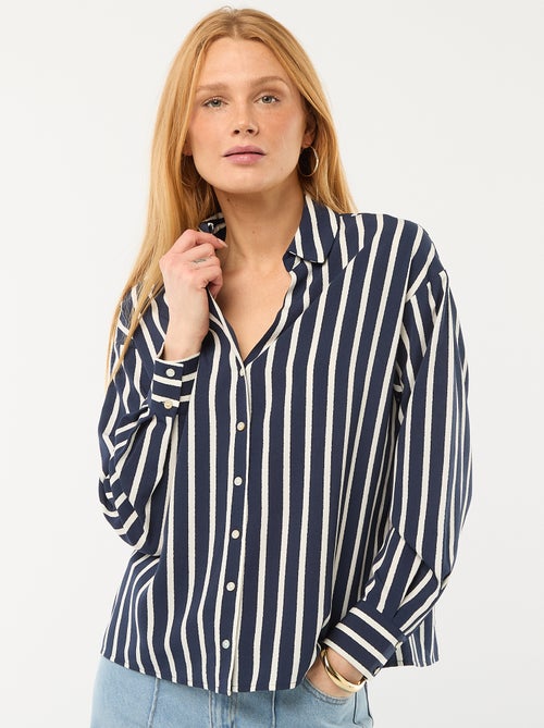 Pull col rond en rib uni - Kiabi