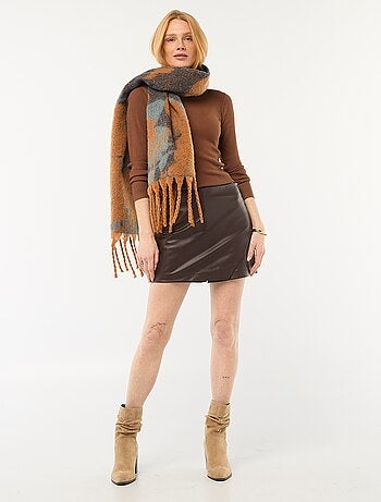 Pull col rond en rib uni