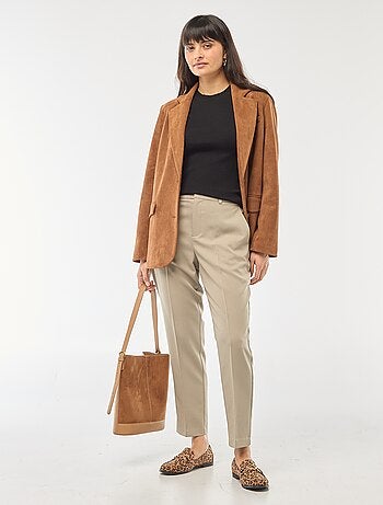 Pull col rond en rib uni