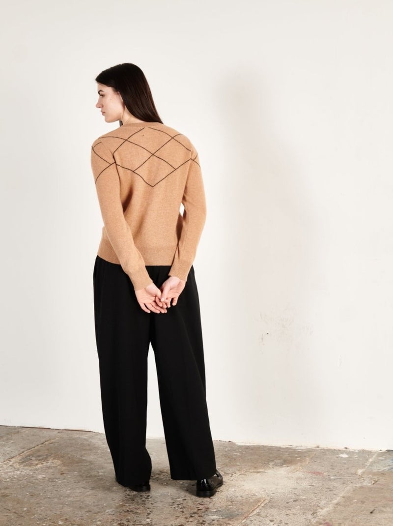 Pull col rond femme 100% cachemire - HANA 4 Camel - Kiabi