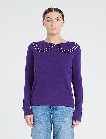 Pull col rond femme 100% cachemire - ZAYA 11