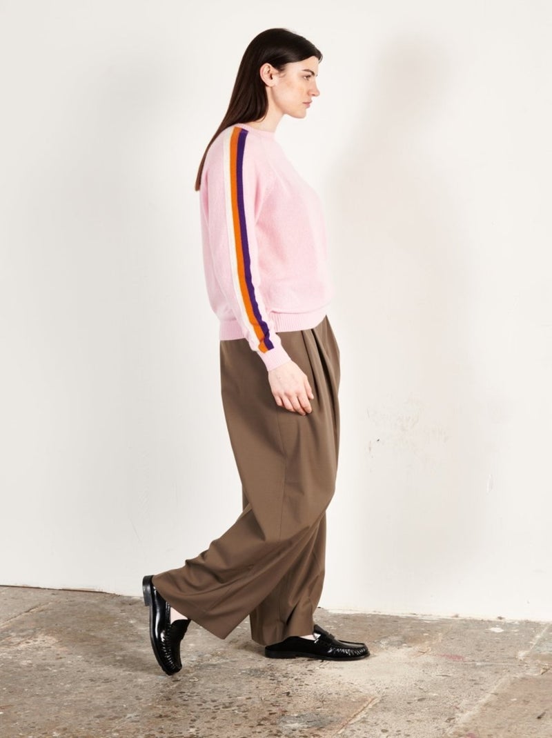 Pull col rond femme 100% cachemire - ZAYA 19 Rose/Multicolore - Kiabi