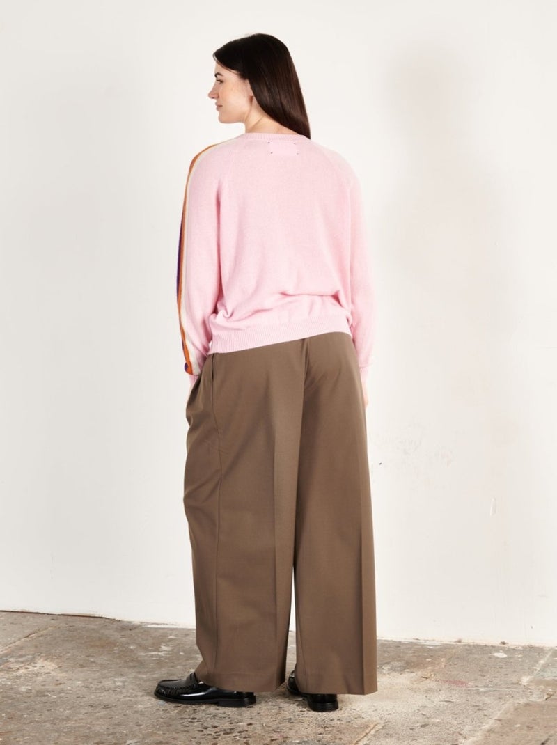 Pull col rond femme 100% cachemire - ZAYA 19 Rose/Multicolore - Kiabi