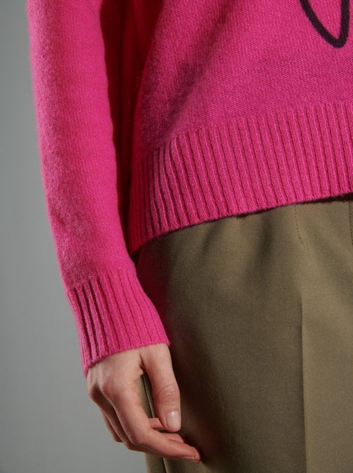 Pull col rond femme 100% cachemire imprimé - NAMI 19 - Kiabi