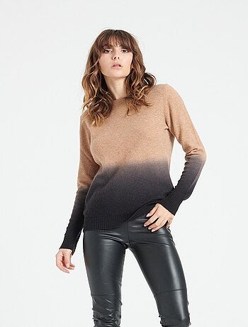 Pull col rond femme 100% cachemire tie & dye - MIA 8A