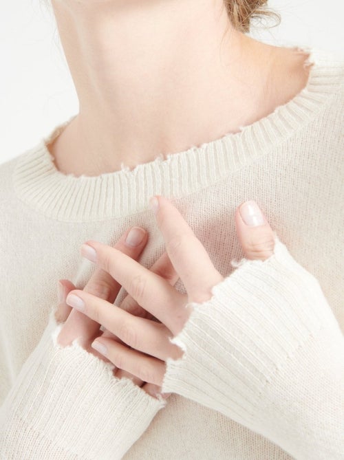 Pull col rond femme en cachemire - MIA 17 - Kiabi