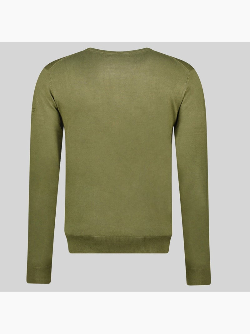 Pull col rond ferasmo – geographical norway Vert olive - Kiabi