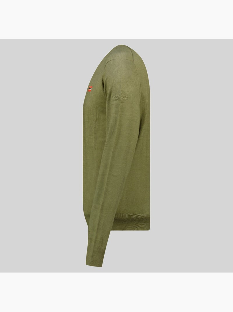 Pull col rond ferasmo – geographical norway Vert olive - Kiabi
