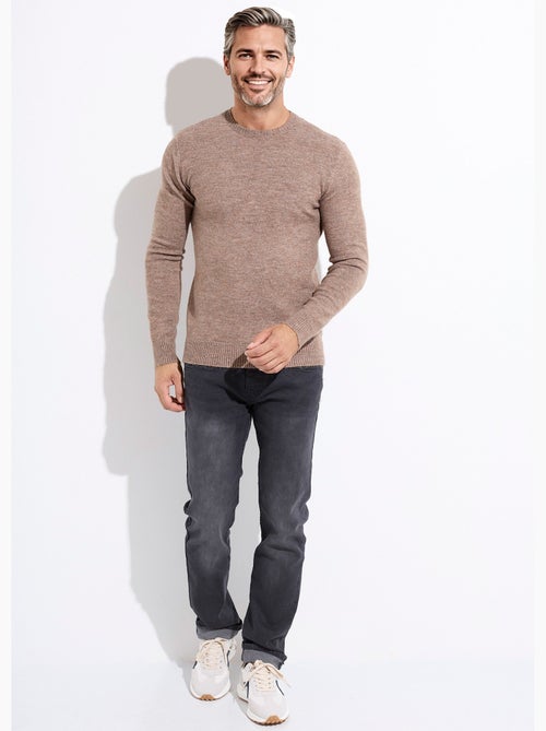 Pull col rond fine jauge, coupe ajustée - AFIBEL - Kiabi