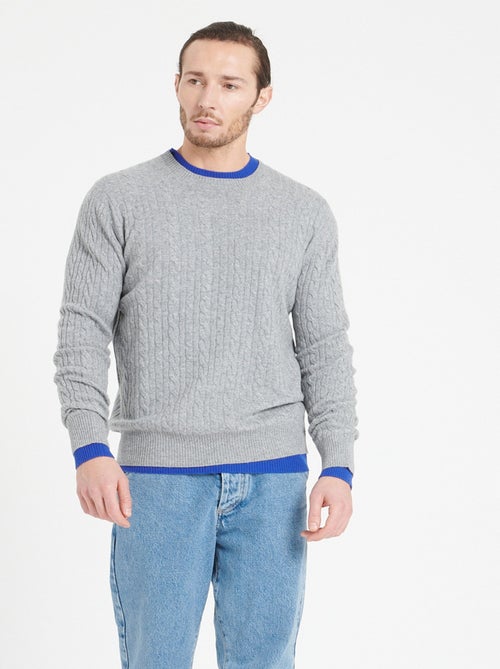 Pull col rond homme 100% cachemire - ZACH 5 - Kiabi