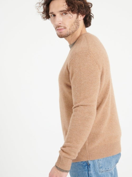 Pull col rond homme 100% cachemire 4 fils - LUKE 14 - Kiabi