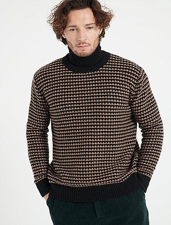 Pull col rond homme 100% cachemire 4 fils bleu - ZACH 3