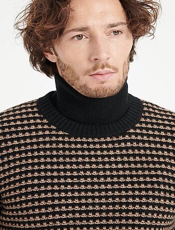 Pull col rond homme 100% cachemire 4 fils bleu - ZACH 3