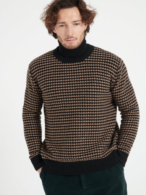 Pull col rond homme 100% cachemire 4 fils bleu - ZACH 3 - Kiabi