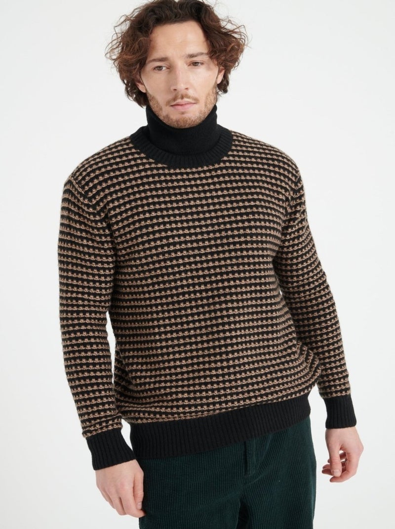 Pull col rond homme 100% cachemire 4 fils bleu - ZACH 3 Noir - Kiabi