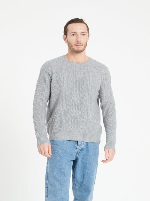 Pull col rond homme 100% cachemire 6 fils - ZACH 1 - Kiabi