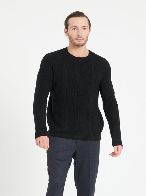 Pull col rond homme 100% cachemire 6 fils - ZACH 1 - Kiabi